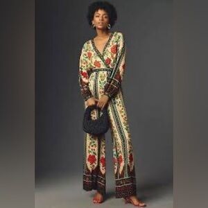 Anthropologie Farm Rio x Anthropologie Floral Wrap Jumpsuit
